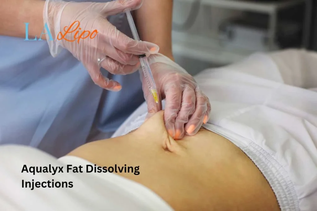 woman having fat dissolving injections Hendon in the stomach