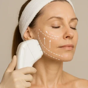 Woman having HI-FU to reduce wrinkles call LA LIPO Hendon Now!