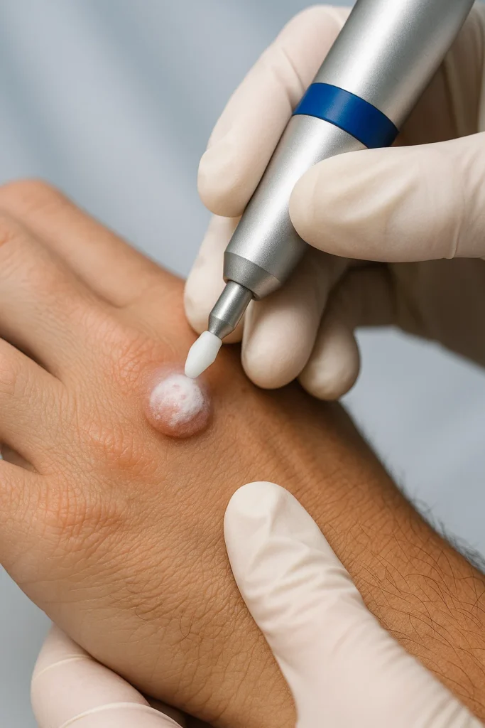 example of wart removal Hendon using cryopen