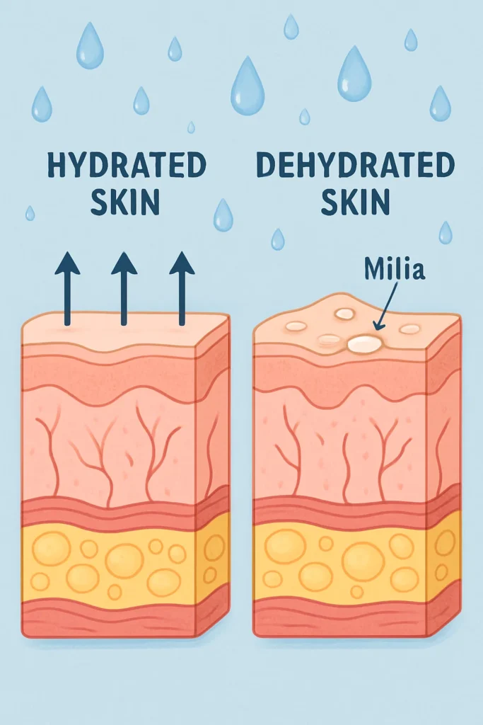 The importance of hydration and milia production Hendon