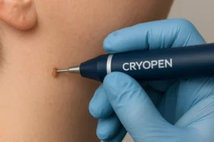 Person receiving skin tag removal Hendon